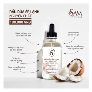 Dầu dừa ép lạnh samnatural..............................................................................................