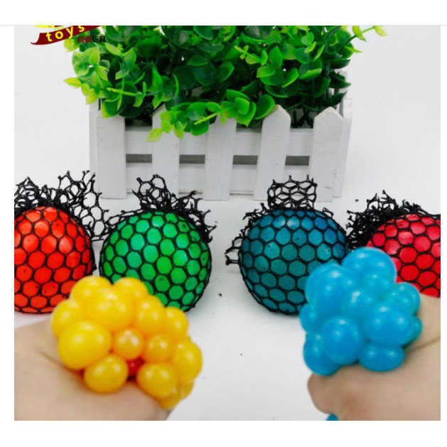 Trứng Lưới Slime - Nho Trút Giận- Quả Bóng Lưới Slime - Stress Ball