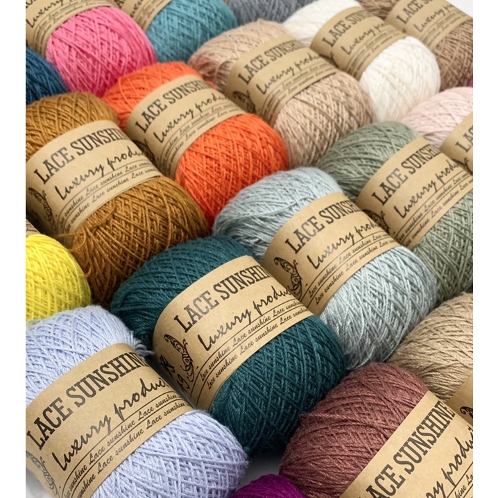 Sợi Lace Sunshine trơn móc áo 100gram