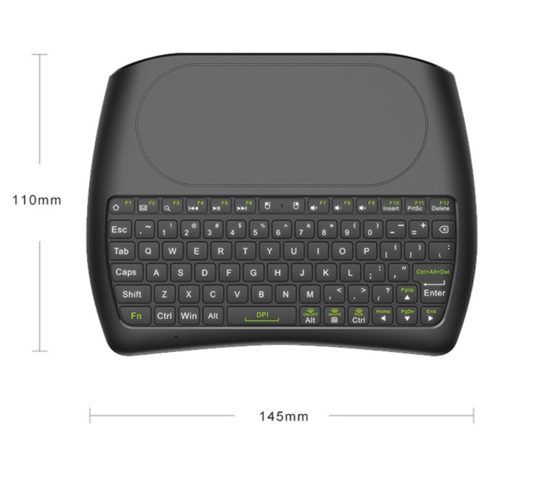 Bàn Phím Qwerty Mini Không Dây 2.4ghz Phiên Bản Tiếng Anh D08