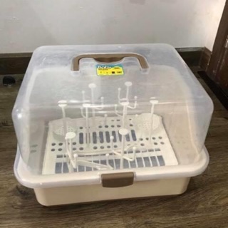 Khay,giá úp bình sữa có nắp đậy