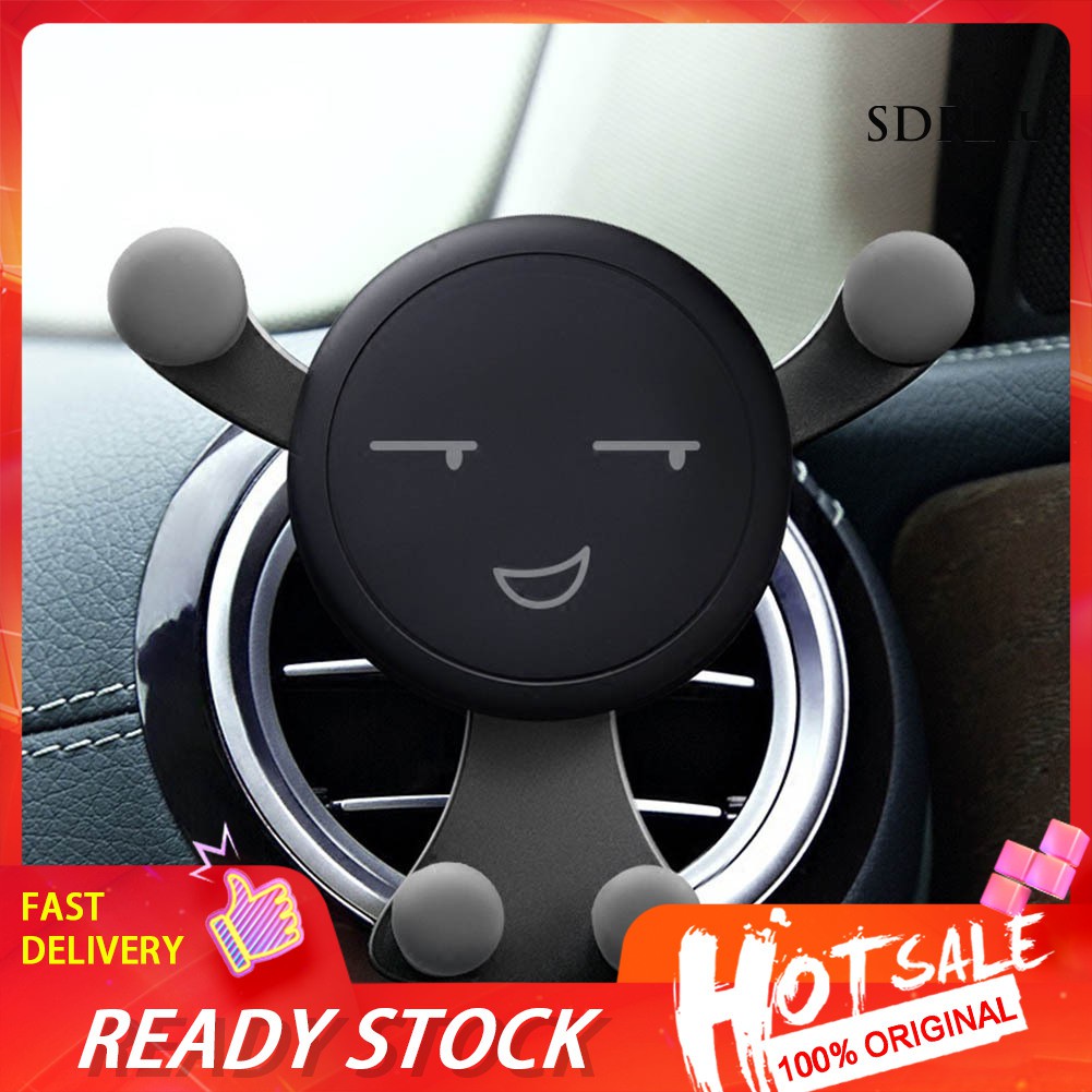 Giá đỡ điện thoại gắn lỗ thông gió xe hơi hình mặt cười dễ thương