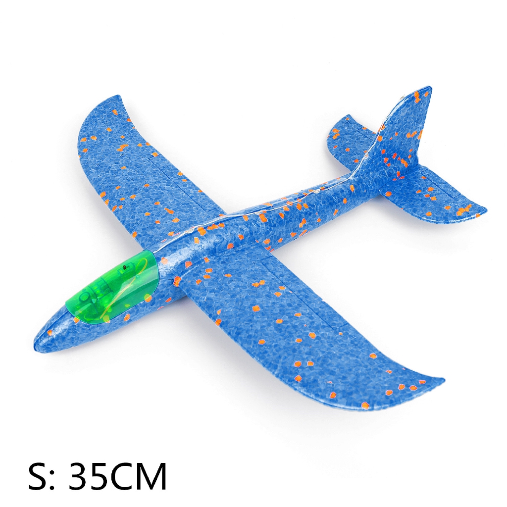 Mô hình máy bay ném chất liệu xốp có đèn LED EPP kích thước 35/48cm dành cho trẻ