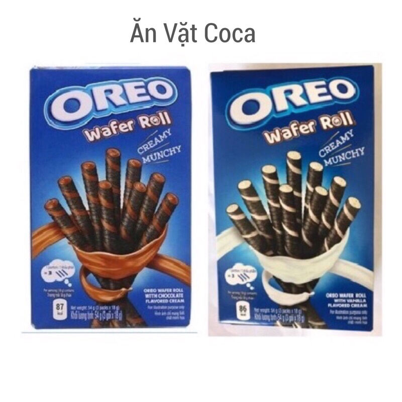 BÁNH QUẾ OREO WAFER ROLL HỘP 54G  2 VỊ