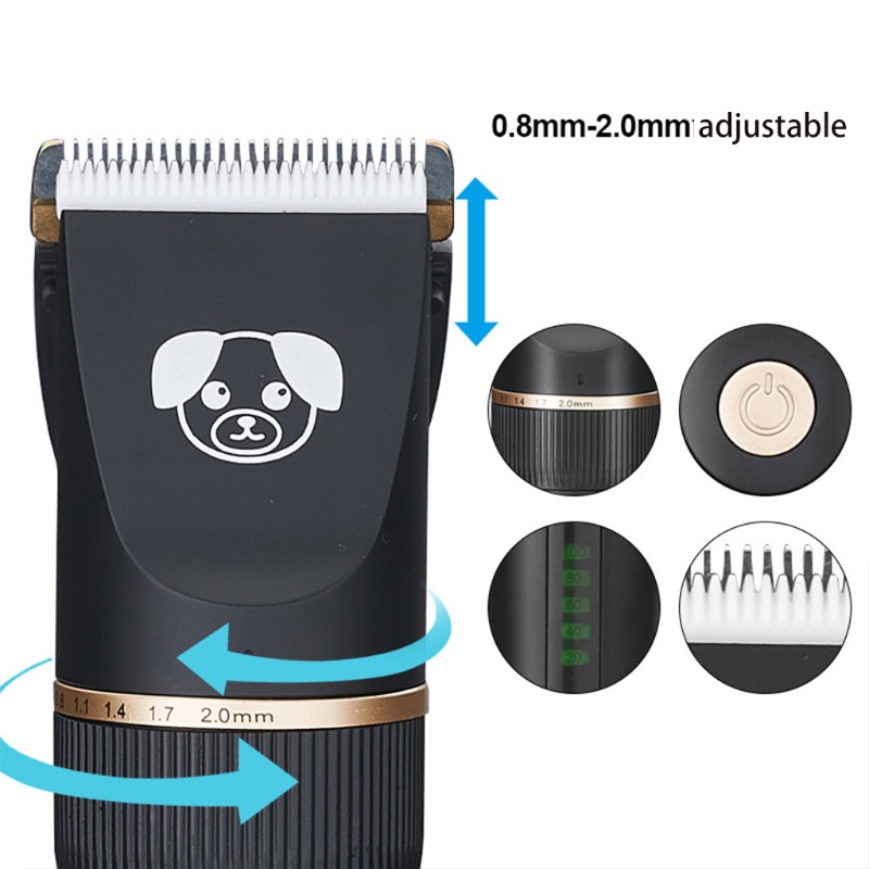 Tông Đơ Cắt Lông Cho Thú Cưng Không Dây Sạc Lại Được Tiện Lợi