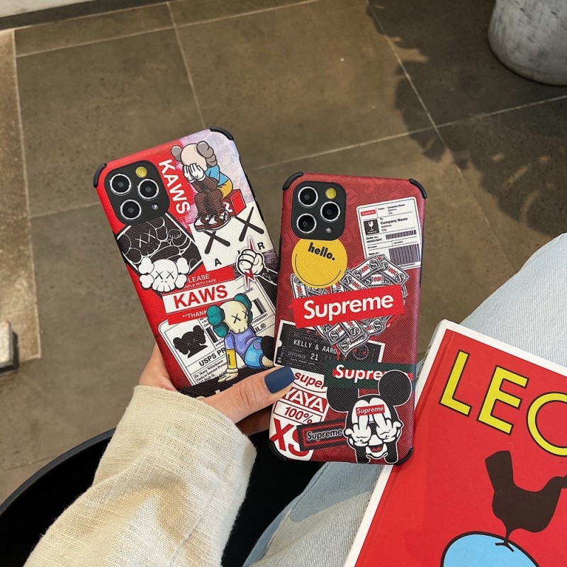 IPhone 12 Case iPhone 12 12 Pro 12 Pro Max 11 Pro Max X XR XS MAX 7 8 Plus Cartoon fashion big brand kaws mickey mouse pattern soft silicone phone case Cover