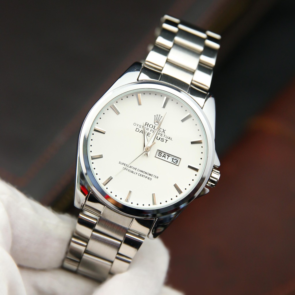 Đồng hồ nam dây thép RL RL002118 phong cách Ý mặt tròn hiển thị 2 lịch ngày tháng – Thiết kế sang trọng – Lịch lãm | BigBuy360 - bigbuy360.vn