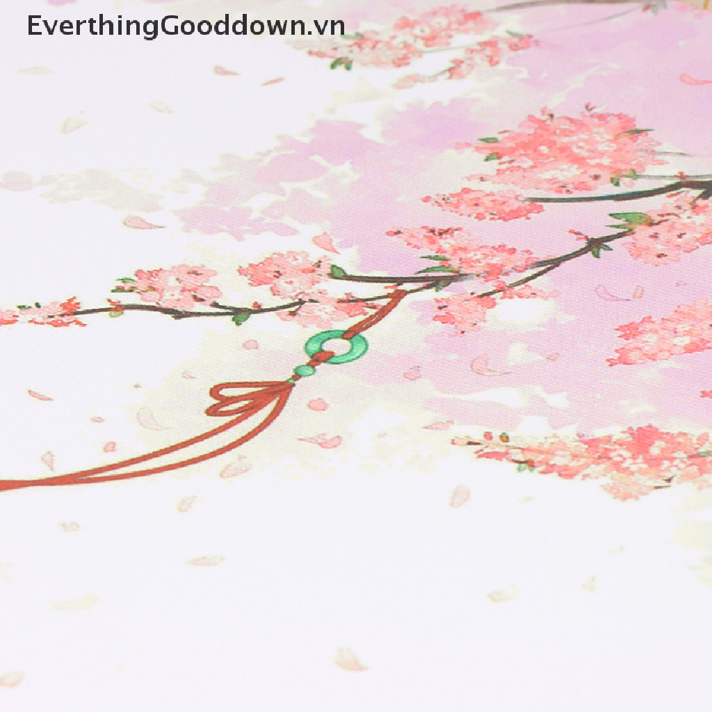 Everthinggooddown Quạt Tròn Cầm Tay Bằng Gỗ In Họa Tiết Phong Cách Trung Hoa Cổ Điển