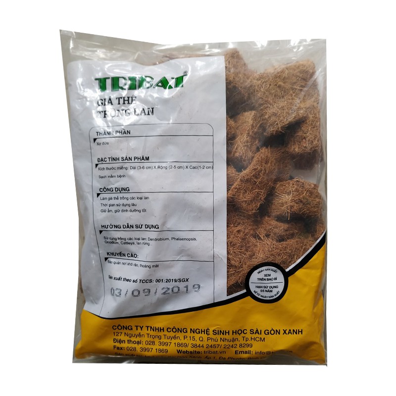 Xơ dừa giá thể trồng lan đã qua xử lý ( túi 3 lít )