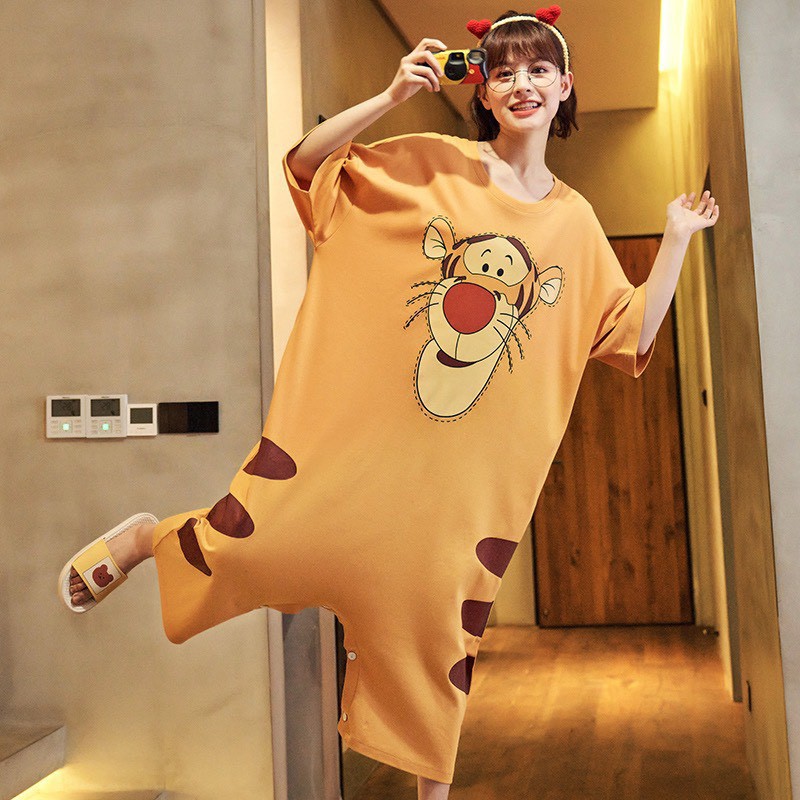 Quần yếm ngủ chất mát dáng ulzzang jumpsuit DORAEMON dễ thương