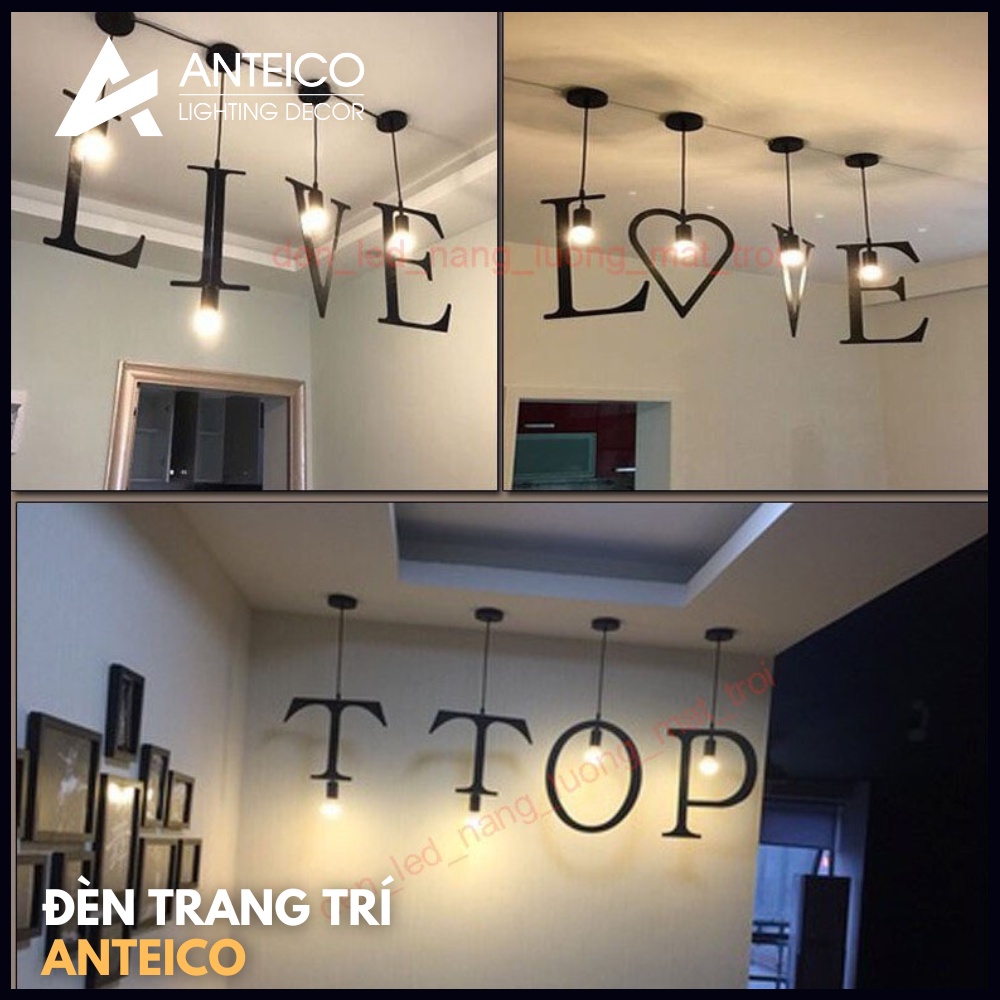 đèn thả chữ cái kèm bóng CAM KẾT CHẤT LƯỢNG SẢN PHẨM VÀ DỊCH VỤ TỐT NHẤT: