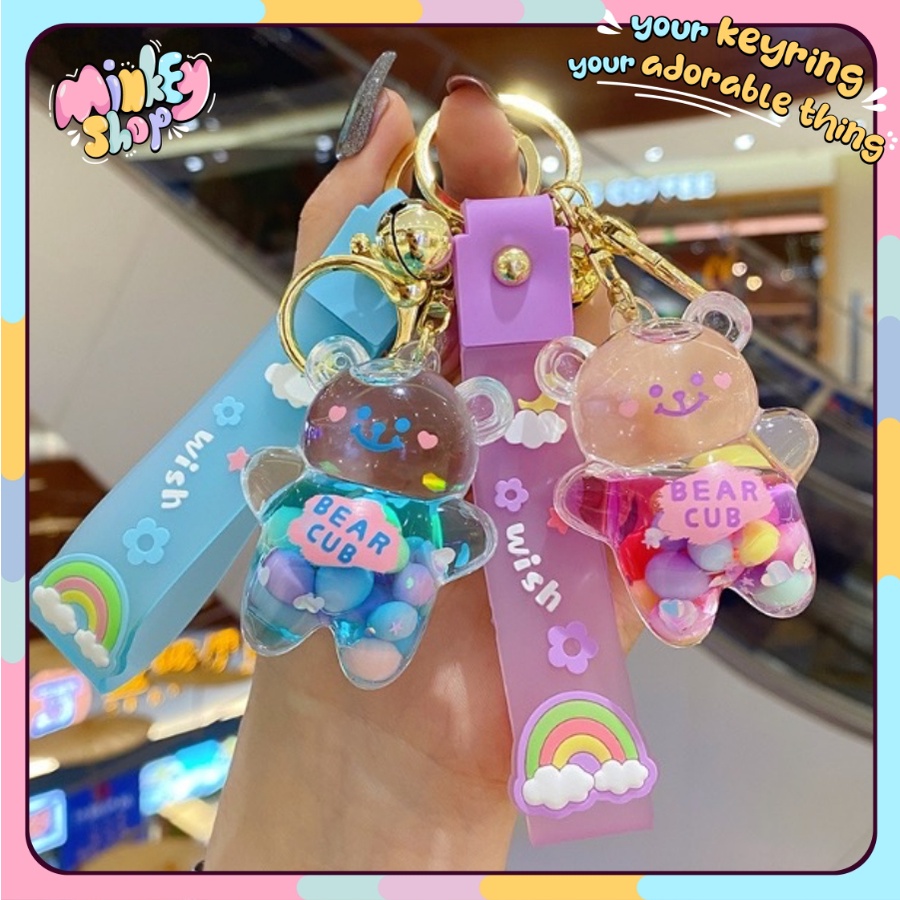 Móc Khóa Đẹp Hình Gấu Cute phụ kiện Túi Xách dễ thương -Minkey