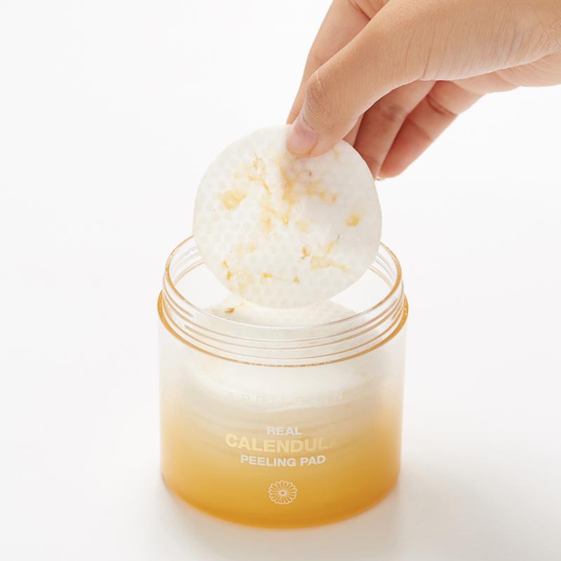 April skin Real Calendula Peeling Pad - Bông tẩy da chết 60 miếng