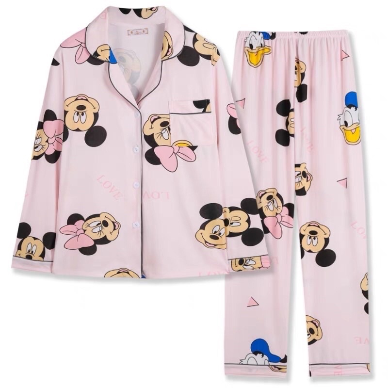 Bộ pijama thu đông tay dài hoạ tiết trẻ trung | BigBuy360 - bigbuy360.vn