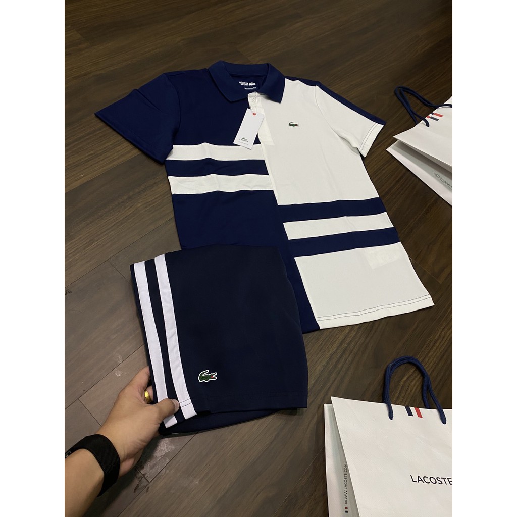 Bộ thể thao Nam, bộ polo T shirt tennis thoáng mát cho Nam Colourblock Lightweight