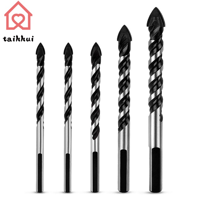 Mũi Máy khoan đa năng Bit hợp kim Tam giác Gạch bê tông Thủy tinh - Bán lẻ đủ kích thước