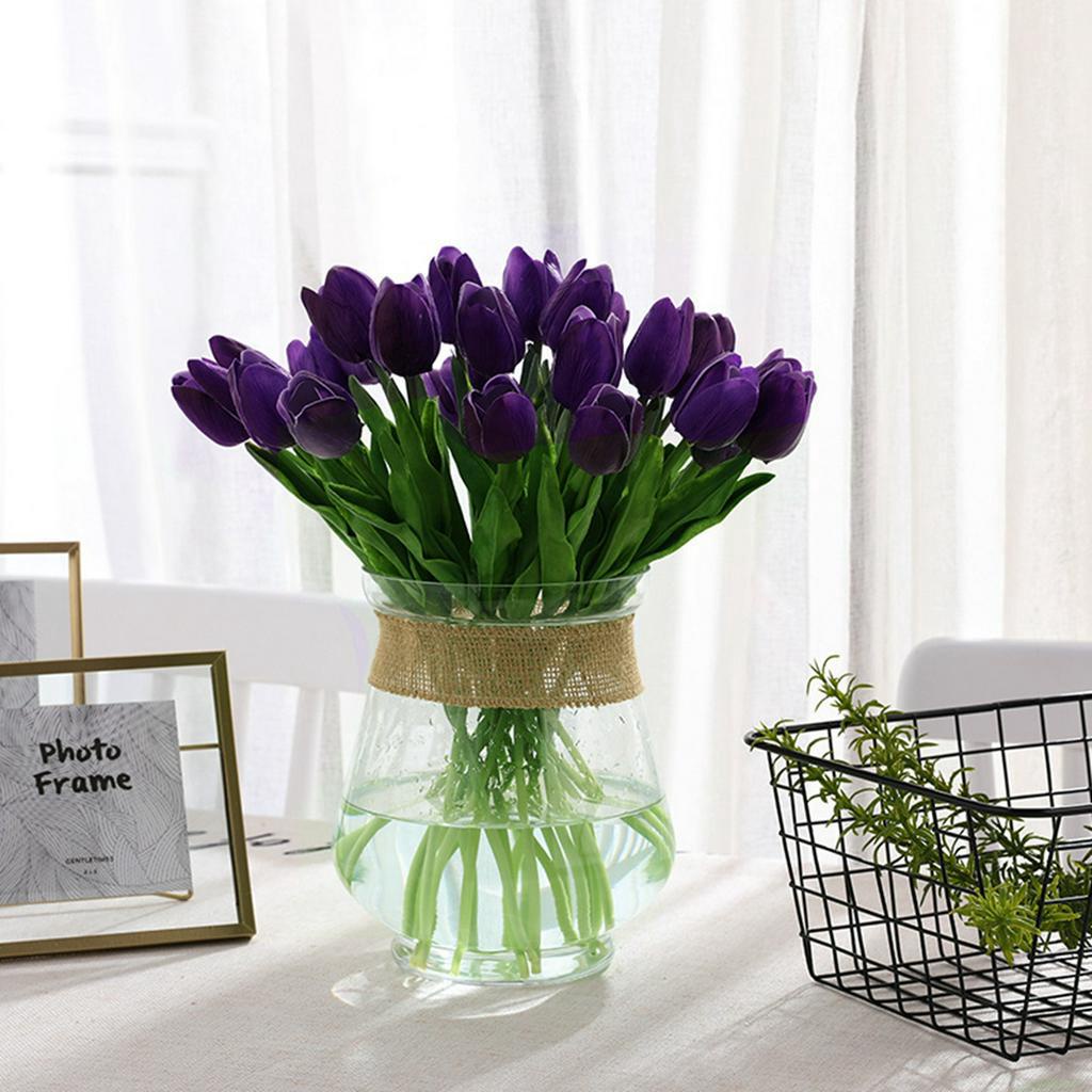 Set 5 cành hoa tulip nhân tạo nhiều màu trang trí nhà cửa