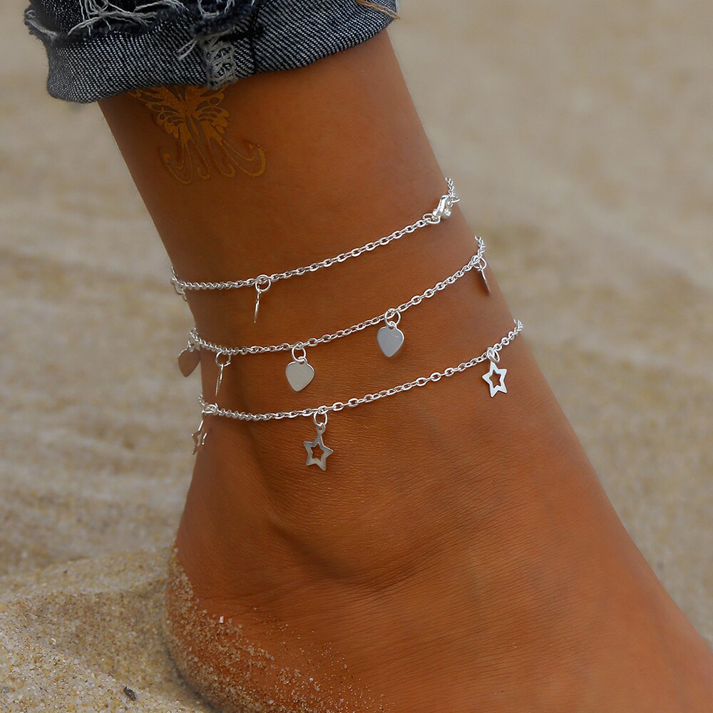 Lắc Chân Nhiều Lớp Phong Cách Bohemian Thời Trang