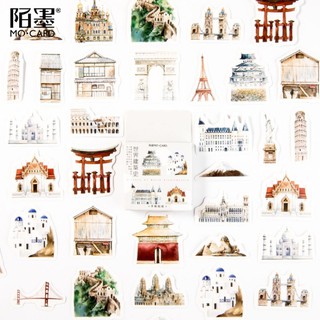Set 45 sticker hình công trình