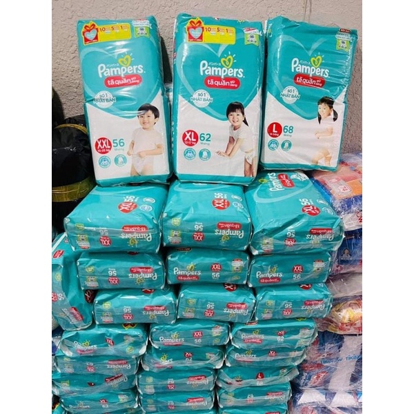 Tã quần Pampers M74/L68/XL62/XXL56