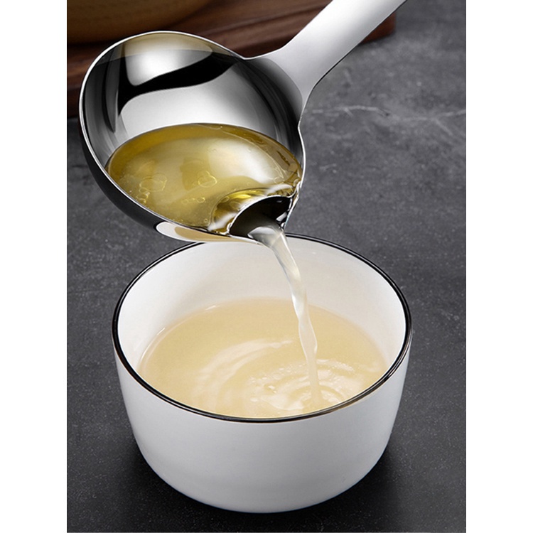 304 stainless steel Oil-Water Separation Spoon Grease-Proof Spoon Household Drink Soup Filter Oil Spoon Kitchen Skimmer Oil Soup