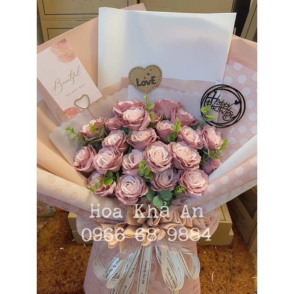 Hoa sáp 7 lớp siêu cao cấp, KT: cao 80cm, rộng 50cm. Bền vĩnh cửu. Mẫu thiết kế Khả An