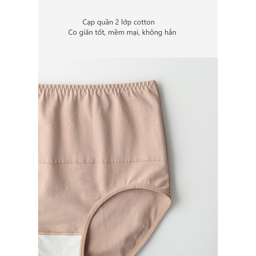 [Mã 12FASHIONSALE1 giảm 10K đơn 50K] Quần Lót Cotton Cạp Cao Kháng Khuẩn Siêu Mềm Big Size Chống Hằn Chống Lọt Khe P436 | BigBuy360 - bigbuy360.vn