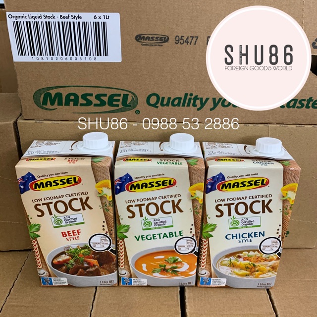 Massel Organic Liquid Stock - Nước hầm / Nước cốt / Nước dùng hữu cơ 1 lít