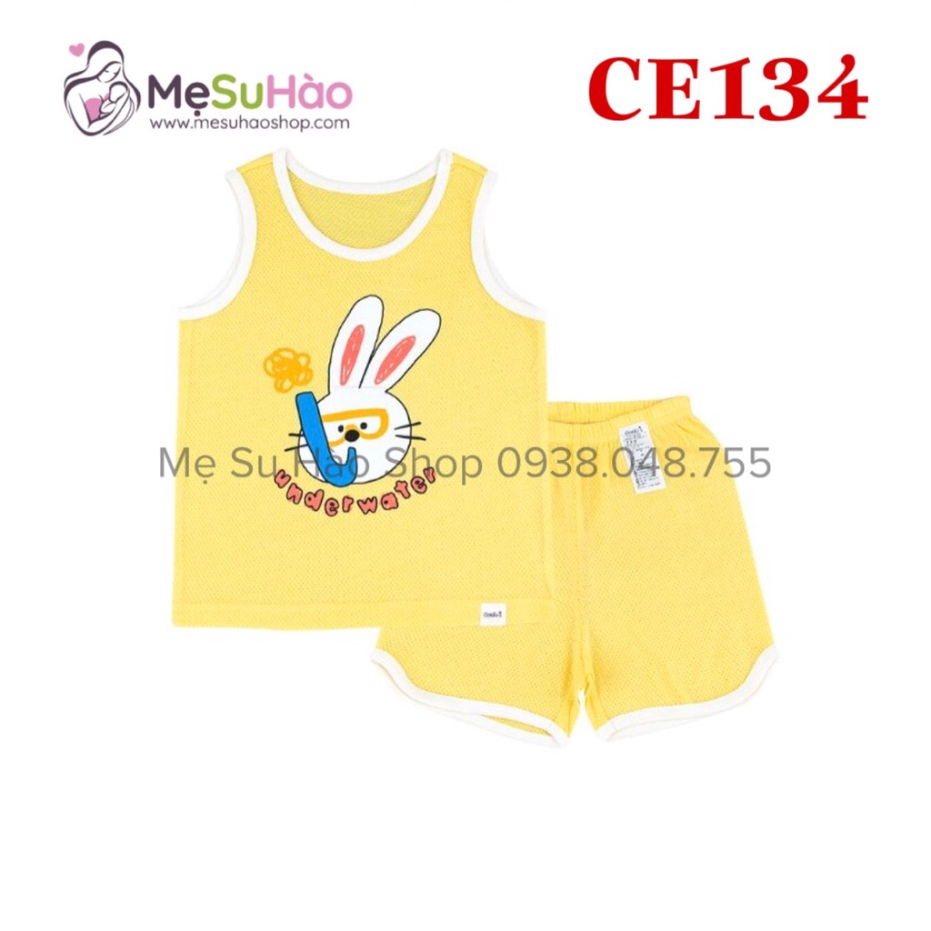 Bộ sát nách mẫu Thỏ Vàng Lặn rất xinh hãng Cordi_i , cotton 100%, mã CG134