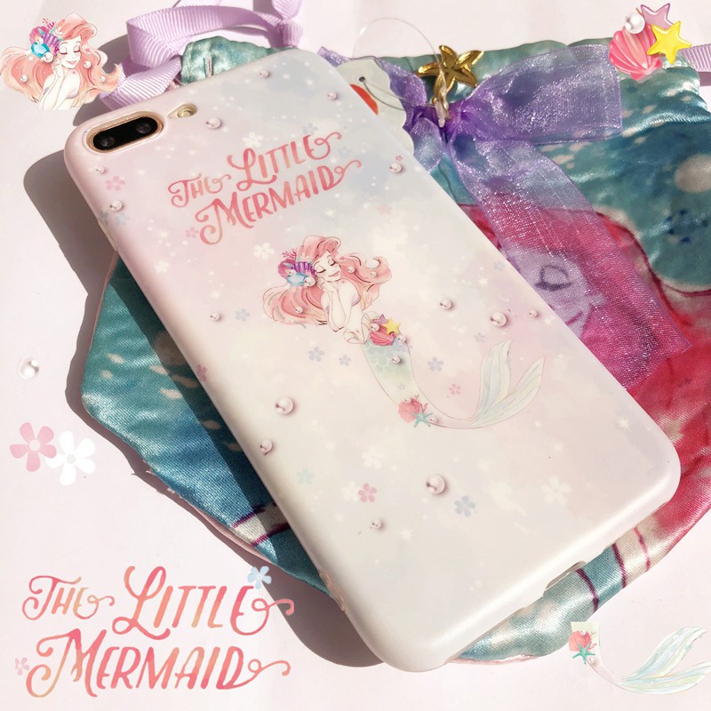 Ốp Điện Thoại Hình Công Chúa Nàng Tiên Cá Xinh Xắn Dành Cho Iphone 7 Plus 8