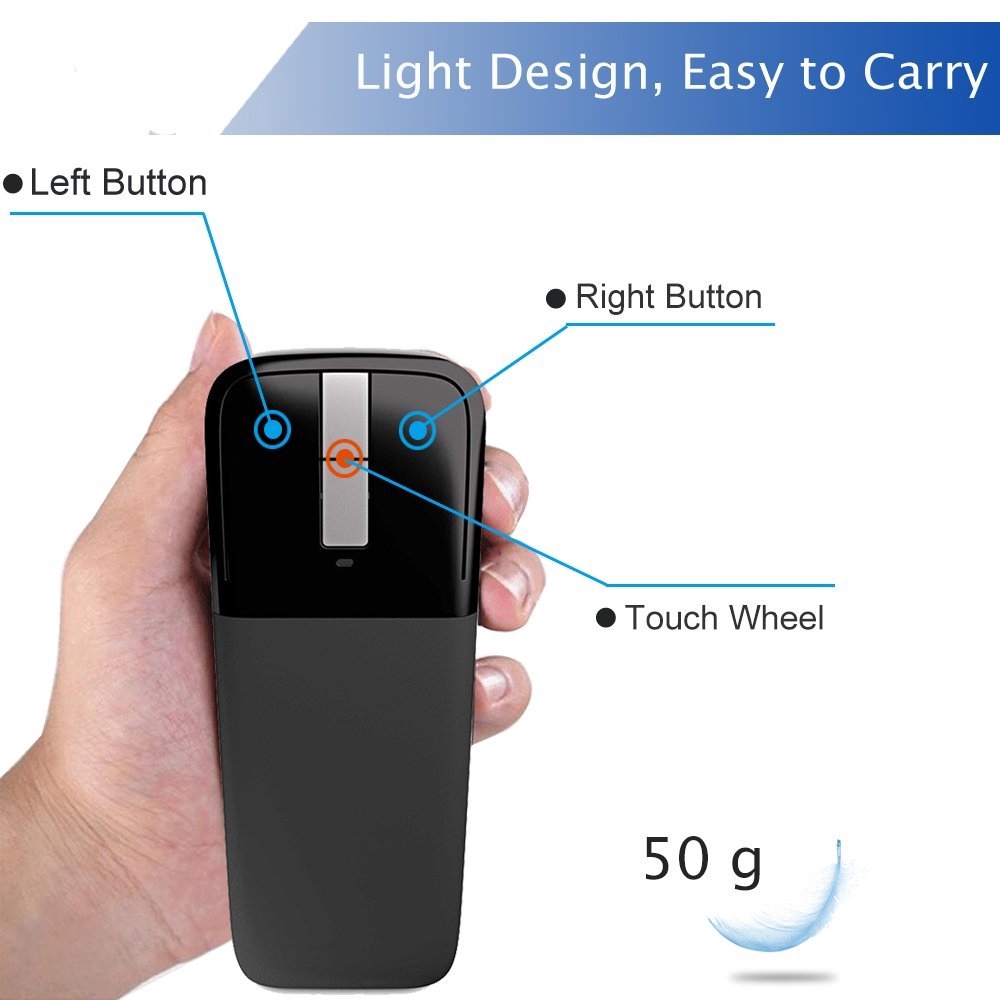 CHUYI Chuột bluetooth Không Dây Có Thể Gập Lại Được Cho Máy Tính