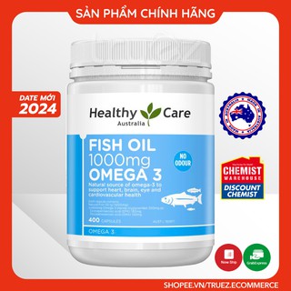 Dầu cá Fish Oil 1000mg Omega 3 400 viên [Úc] Healthy Care Fish Oil Omega 3 1000mg [Chính hãng]