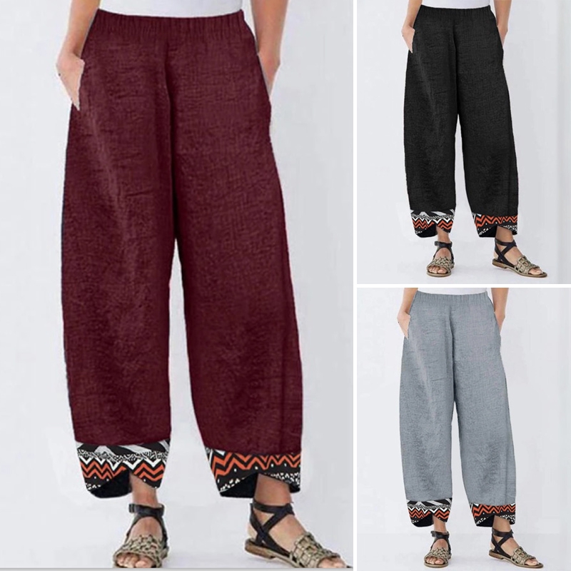 Quần dài ZANZEA ống rộng thời trang cổ điển cho nữ | BigBuy360 - bigbuy360.vn