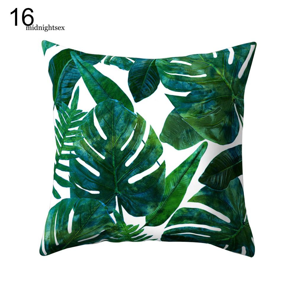 Vỏ Gối In Hình Cây Xương Rồng / Lá Cây Kích Thước 45x45cm Trang Trí Nhà Cửa