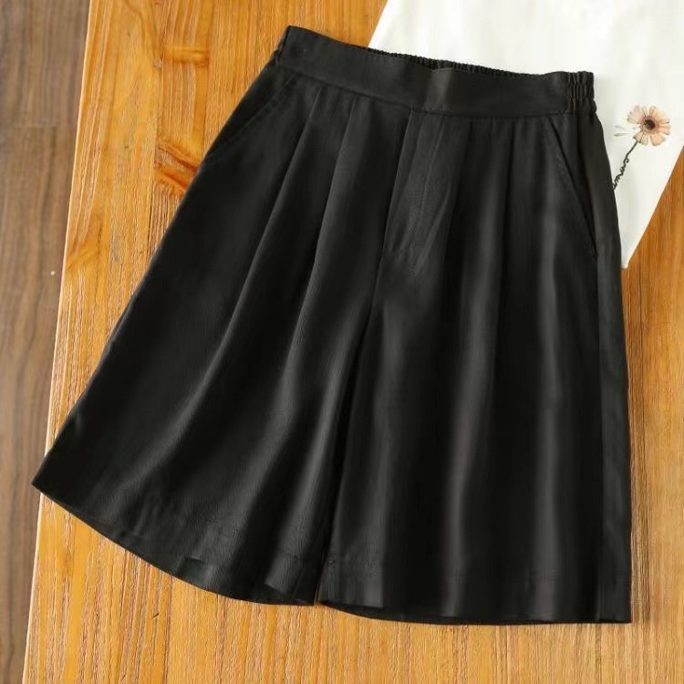 N10639 Quần ống rộng ngắn nữ hè cotton hàng nhập