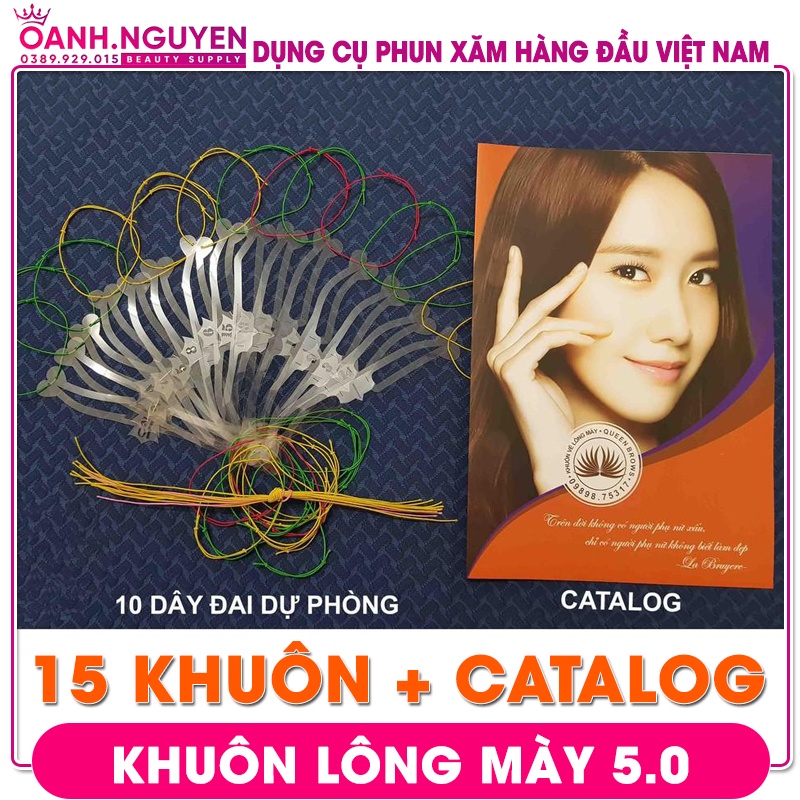 Khuôn Vẽ Lông Mày 5.0 (15 Khuôn + Catalog)