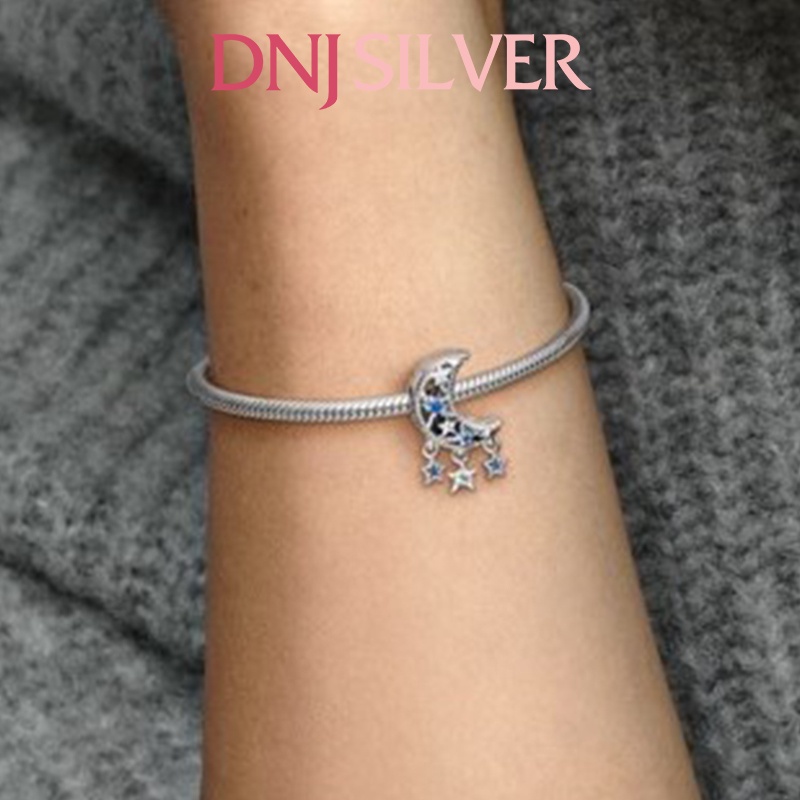 Charm bạc 925 cao cấp, hàng chuẩn bạc- Charm Star & Crescent Moon thích hợp để mix vòng tay charm - DN019