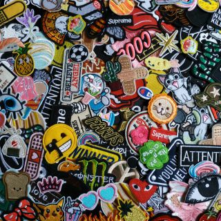 Combo sticker vải ủi patch ủi 100k, 11c random ngẫu nhiên