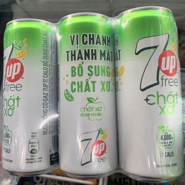 7Up Chất Xơ - Ít Calo 320ml/Lon