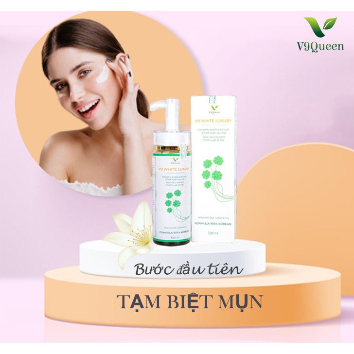 Sữa Rửa Mặt Sủi Bọt, Tinh Chất Rau Má - Mờ Thâm, Mụn, Dưỡng Trắng Da V9Queen V9QUEEN | BigBuy360 - bigbuy360.vn