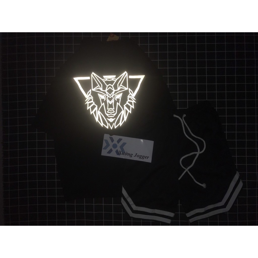 [45-80kg] Set quần 2V mix áo thun phản quang Hades