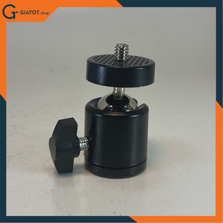 Trụ bi cầu xoay 360 và đầu kẹp điền thoại 2 đầu dành cho các loại tripod chân đèn livestream