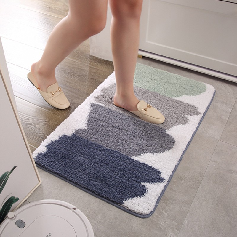 Thảm lau chân nhà tắm sợi cotton siêu thấm nước chống trơn trượt