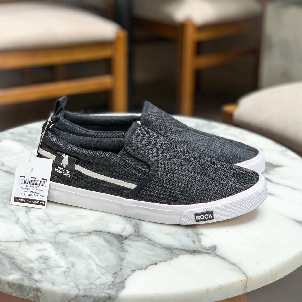 Giày Slipon nam chất liệu vải mũi tròn MWC NASL- 6053 | BigBuy360 - bigbuy360.vn