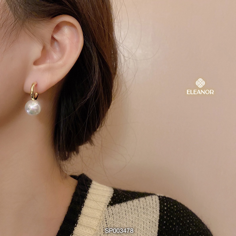 Bông tai nữ nụ chuôi bạc 925 Eleanor Accessories hạt ngọc trai nhân tạo phụ kiện trang sức nữ tính