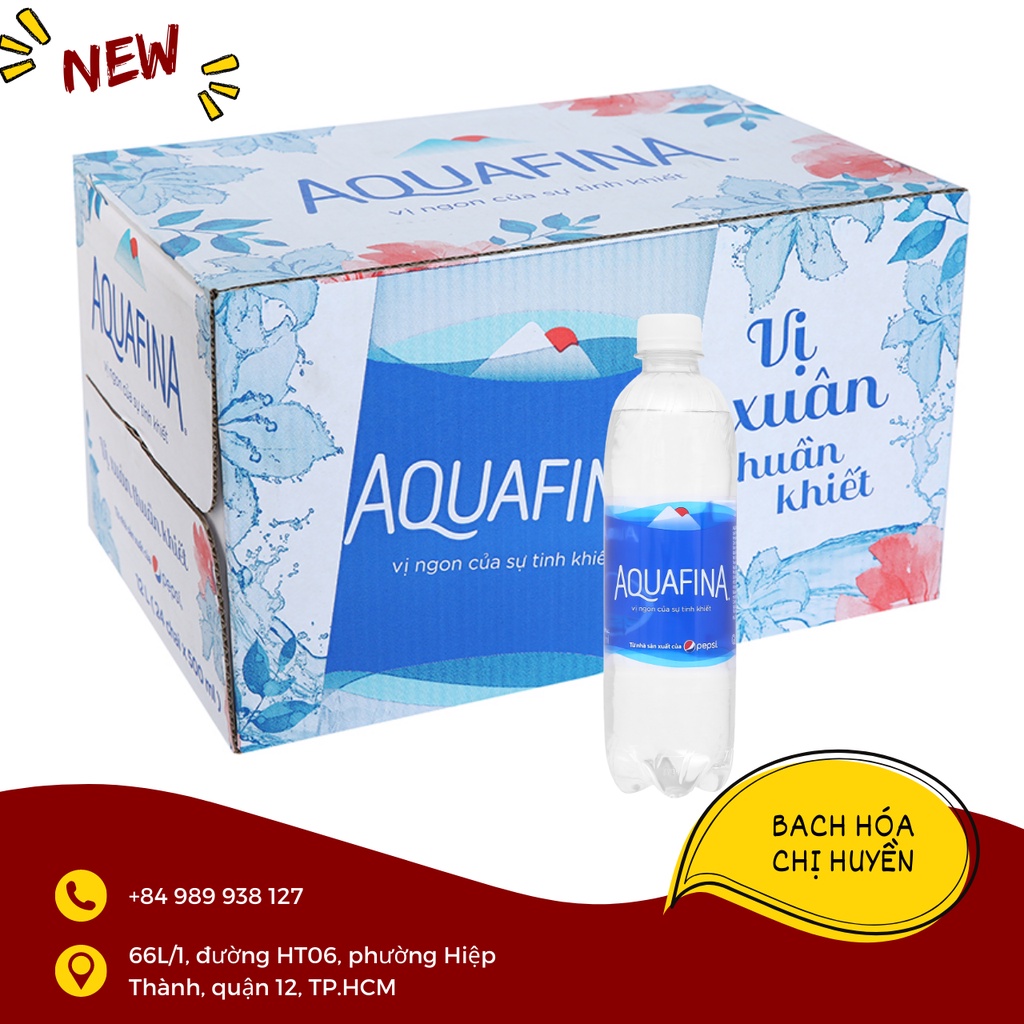 Thùng 24 chai nước tinh khiết Aquafina 500ml
