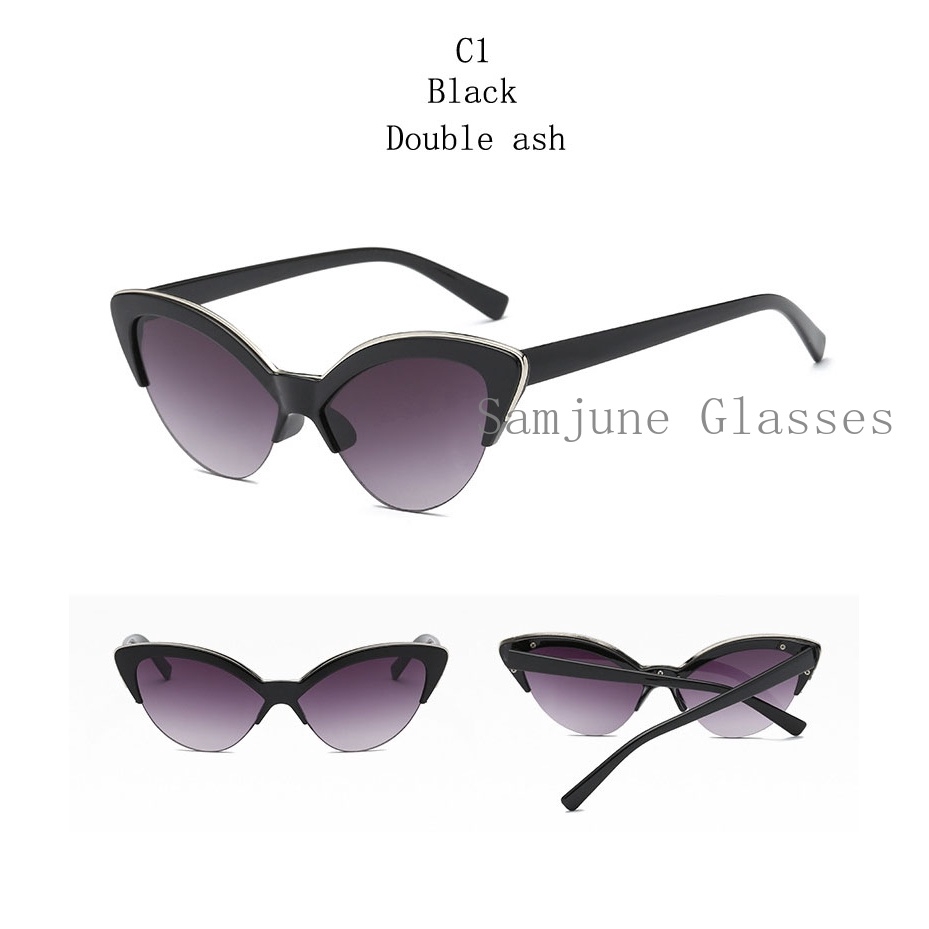 Kính mát mắt mèo thời trang chống tia UV400 dành cho nữ SAMJUNE