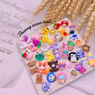 Set 20 charm Cartoon trang trí móng