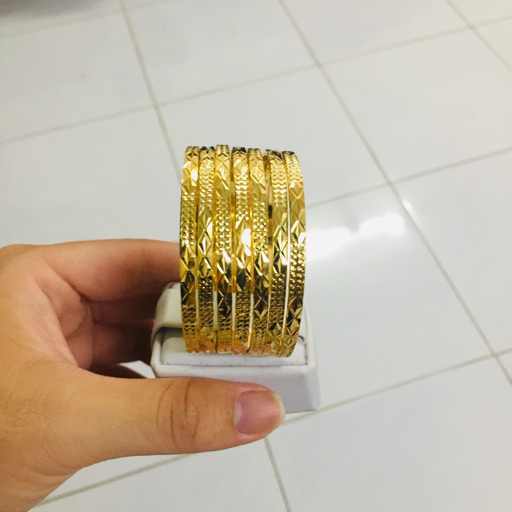 BỘ 7 VÒNG XIMEN KHÓA GÀI NHƯ VÀNG THẬT CAO CẤP