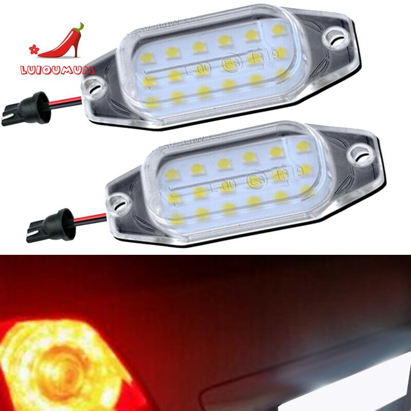 Set 2 Đèn Led Ánh Sáng Trắng Đen Gắn Biển Số Xe Ô Tô Toyota Prado Lc120 Fj80 Land Cruiser Lexus Lx450